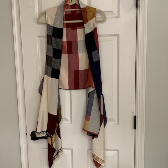 Rampage Long Colorblock Colorful Festival Boho Vest Long Top - Picture 1 of 8